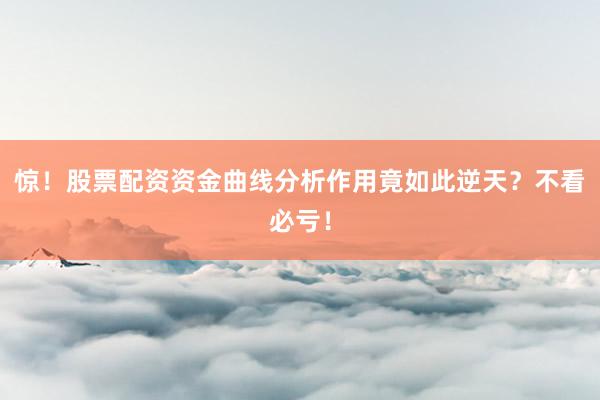 惊!股票配资资金曲线分析作用竟如此逆天?不看必亏!