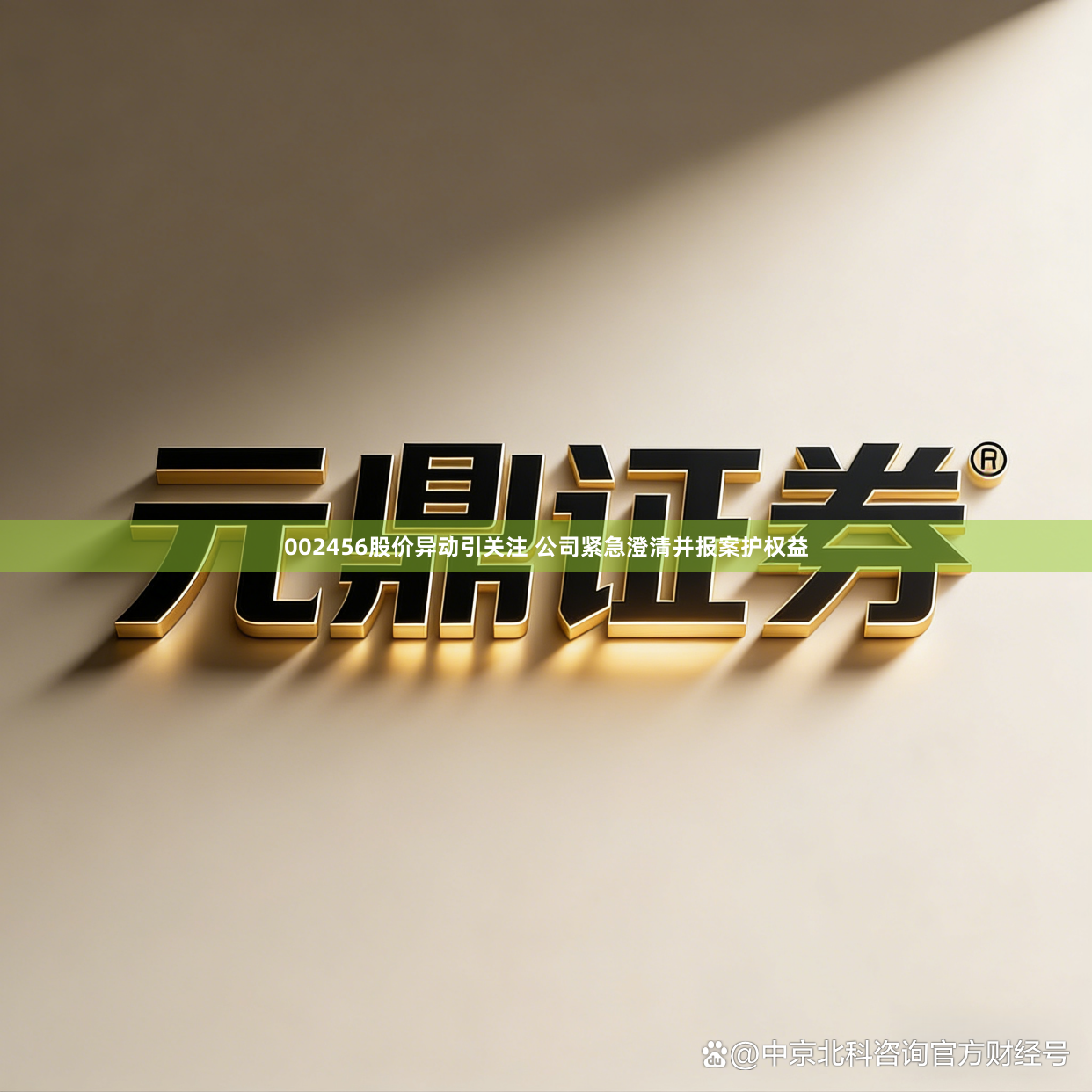 002456股价异动引关注 公司紧急澄清并报案护权益