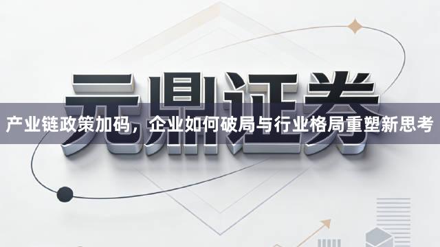 产业链政策加码，企业如何破局与行业格局重塑新思考